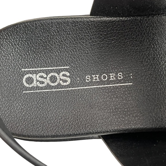 ASOS Chunky Lug Sole Platform Strappy Sandals Black size 8 - Picture 7 of 15